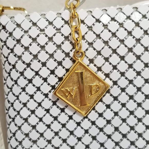 Vintage Glam Whiting & Davis Metal Mesh Evening Bag White - Picture 2 of 16